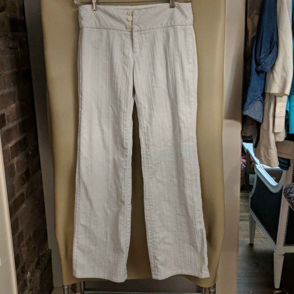 Laundry by Shelli Segal white corduroy pants.